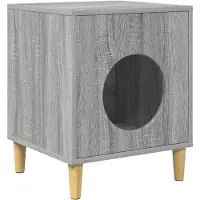 vidaXL Maison pour chat Sonoma grise 42,5 x 40 x 53 cm en aggloméré