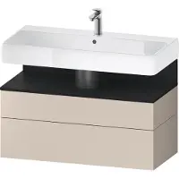 Duravit Collection One Meuble sous-lavabo, 1 tiroir et 1 coulissant, 990x470x590mm, niche chêne noir, QA4395016830010