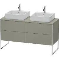 Duravit XSquare Meuble sous-vasque sur console au sol, pour deux vasques, 4 tiroirs, 1400x778x548mm, XS4926B9292