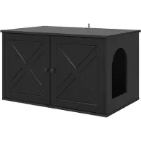 vidaXL Maison pour chats Noir 85 x 55 x 50,5 cm Bois composite
