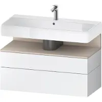 Duravit Collection One Meuble sous-lavabo, 1 tiroir et 1 tiroir, 990x470x590mm, en niche Taupe Supermatt, QA4395083180000