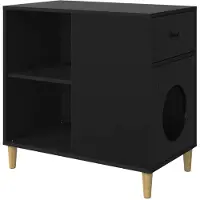 vidaXL Maison pour chats noire 72 x 42,5 x 70 cm Bois composite