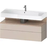 Duravit Collection One Meuble sous-lavabo, 1 tiroir et 1 tiroir, 1190x470x590mm, niche chêne mamelonné, QA4396055910010