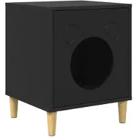 vidaXL Maison pour chats Noir 42,5 x 40 x 53 cm Bois composite