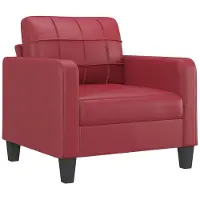 vidaXL Fauteuil vin rouge 60 cm similicuir