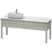Duravit Luv bâti-support pour lavabo à poser, 1733 x 570 mm, 2 tiroirs, LU9563L6060