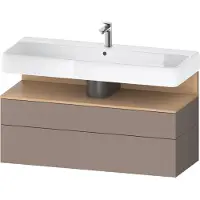 Duravit Collection One bâti-support pour lavabo, 1 tiroir et 1 tiroir, 1190x470x590mm, niche chêne naturel, QA4396030430000