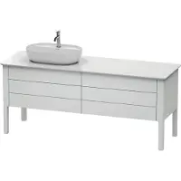 Duravit Meuble sous-lavabo Luv à poser, 1733 x 570 mm, 2 tiroirs, 2 coulissants, LU9568L3636