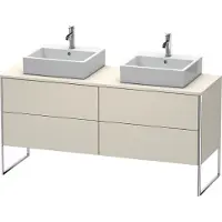 Duravit XSquare Meuble sous-vasque sur console au sol, pour deux vasques, 4 tiroirs, 1600x778x548mm, XS4927B9191