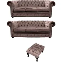 AEA Chesterfield Polster Sofa Klassische Couch Polster Garnitur Set Original