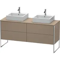 Duravit XSquare Meuble sous-vasque sur console au sol, pour deux vasques, 4 tiroirs, 1600x778x548mm, XS4927B7575