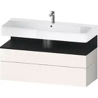Duravit Collection One Meuble sous-lavabo, 1 tiroir et 1 tiroir, 1190x470x590mm, niche chêne noir, QA4396016840010