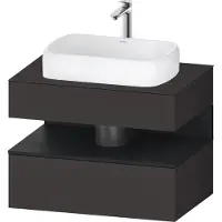Duravit Collection One Meuble sous-vasque sur console, 1 tiroir, découpe au centre, 800x550x600mm, niche chêne noir, QA4730016800010