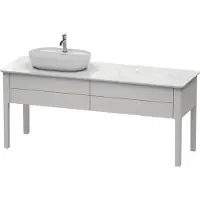 Duravit Luv bâti-support pour lavabo à poser, 1733 x 570 mm, 2 tiroirs, LU9563L3939