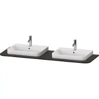 Duravit Console Happy D.2 Plus, 1600x550 mm, 2 découpes, pour meuble sous-lavabo HP4946B, HP4964B, HP4974B, HP032HB6969