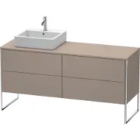 Duravit XSquare Meuble sous-lavabo sur console au sol, 4 tiroirs, vasque à gauche, 1600x778x548mm, XS4924L4343