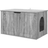 vidaXL Maison pour chat Sonoma grise 85 x 55 x 50,5 cm en aggloméré