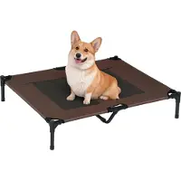 PawHut Lit pour chien marron 92 x 76 x 18cm