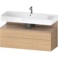 Duravit Collection One Meuble sous-lavabo, 1 tiroir et 1 tiroir, 1190x470x590mm, niche chêne mamelonné, QA4396055300000