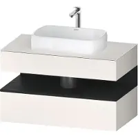 Duravit Collection One Meuble sous-vasque sur console, 1 tiroir, 1 tiroir, découpe au centre, 1000x550x600mm, niche chêne noir, QA4731016840000