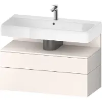 Duravit Collection One Meuble sous-lavabo, 1 tiroir et 1 coulissant, 990x470x590mm, en niche blanc supermatt, QA4395084840010