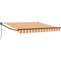 vidaXL Store extensible jaune et orange 300 x 250 cm