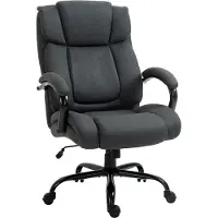 Vinsetto Chaise de bureau , chaise de bureau ergonomique, avec accoudoirs rembourrés