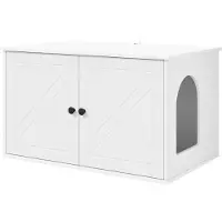 vidaXL Maison pour chats Blanc 85 x 55 x 50,5 cm Bois composite