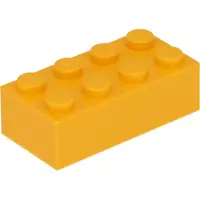 LEGO 100 briques 2x4, orange très clair