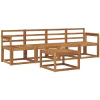 vidaXL Ensemble de 5 meubles de jardin en bois, style naturel