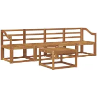 vidaXL Ensemble de 5 meubles de jardin en bois, style naturel