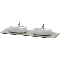 Duravit Console en pierre de quartz Luv, largeur 1783mm, adaptée au meuble sous-lavabo LU9562, LU9567, LU9467B3333