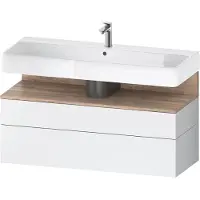 Duravit Collection One Meuble sous-lavabo, 1 tiroir et 1 tiroir, 1190x470x590mm, niche chêne mamelonné, QA4396055180000