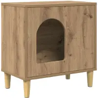 vidaXL Maison pour chats Artisanat chêne 51 x 30 x 52 cm Bois composite