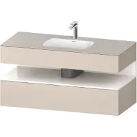 Duravit Collection One lavabo à encastrer avec meuble sous-vasque en console, 1200x550x600mm, niche blanc ultra-brillant, QA4787022830010