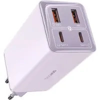 Baseus Incarcator 2x USB, 2x Type-C, 100W + Cablu Type-C, 100W, 20V, 5A, 1m - GaN6 Pro (P10162705532-00) - Violet