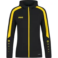 Jako Veste à capuche Power Femme - Noir / Jaune