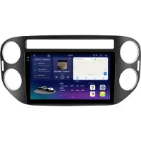 AWESAFE 2K Écran Autoradio Android 128GB pour VW Tiguan 5N (2007-2016) avec CarPlay, Android Auto, navigation GPS, 4G LTE, Bluetooth, DAB+, caméra de recul etau volant