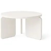 Dekori.Interiors Table basse TAO, 60 cm, minimaliste et intemporelle - Blanc