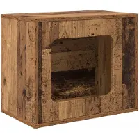 Syfax Maison pour chat Bois ancien 51 x 30 x 42,5 cm