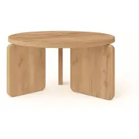 Dekori.Interiors Table basse TAO, 60 cm, design minimaliste et intemporel - Chêne Craft Golden