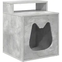 vidaXL Maison pour chats béton 42,5 x 40 x 53,5 cm Bois composite