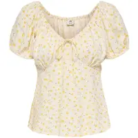JDY Haut 'JDYLydia' jaune / blanc cassé