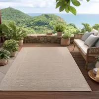 HomebyHome Tapis d’Extérieur Imperméable et Résistant aux UV Idéal pour Cuisine Balcon Terrasse Jardin et Salon, Taille: 140x200 cm