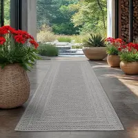 HomebyHome Tapis d’Extérieur Imperméable et Résistant aux UV Idéal pour Cuisine Balcon Terrasse Jardin et Salon, Taille: 80x250 cm