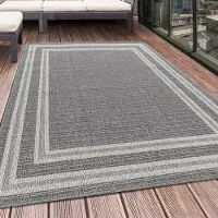 HomebyHome Tapis d’Extérieur et Intérieur Imperméable Design Moderne Cuisine Balcon Terrasse Tissage Plat, Taille: 80x250 cm
