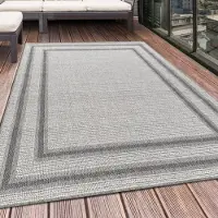 HomebyHome Tapis d’Extérieur et Intérieur Imperméable Design Moderne Cuisine Balcon Terrasse Tissage Plat, Taille: 80x250 cm