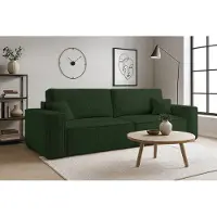 VENASI Canapé-lit modèle Hugo, tissu velours vert