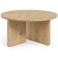 Dekori.Interiors FAVI Table basse 60 cm, minimaliste et intemporelle - Chêne Artisan