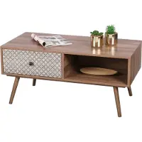 Meublorama Table basse avec un tiroir de style scandinave 100x50x47 cm